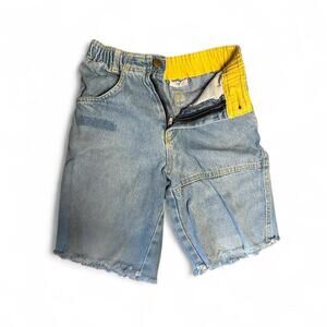 6-7 years vintage 80s patchwork style baggy denim shorts for boys